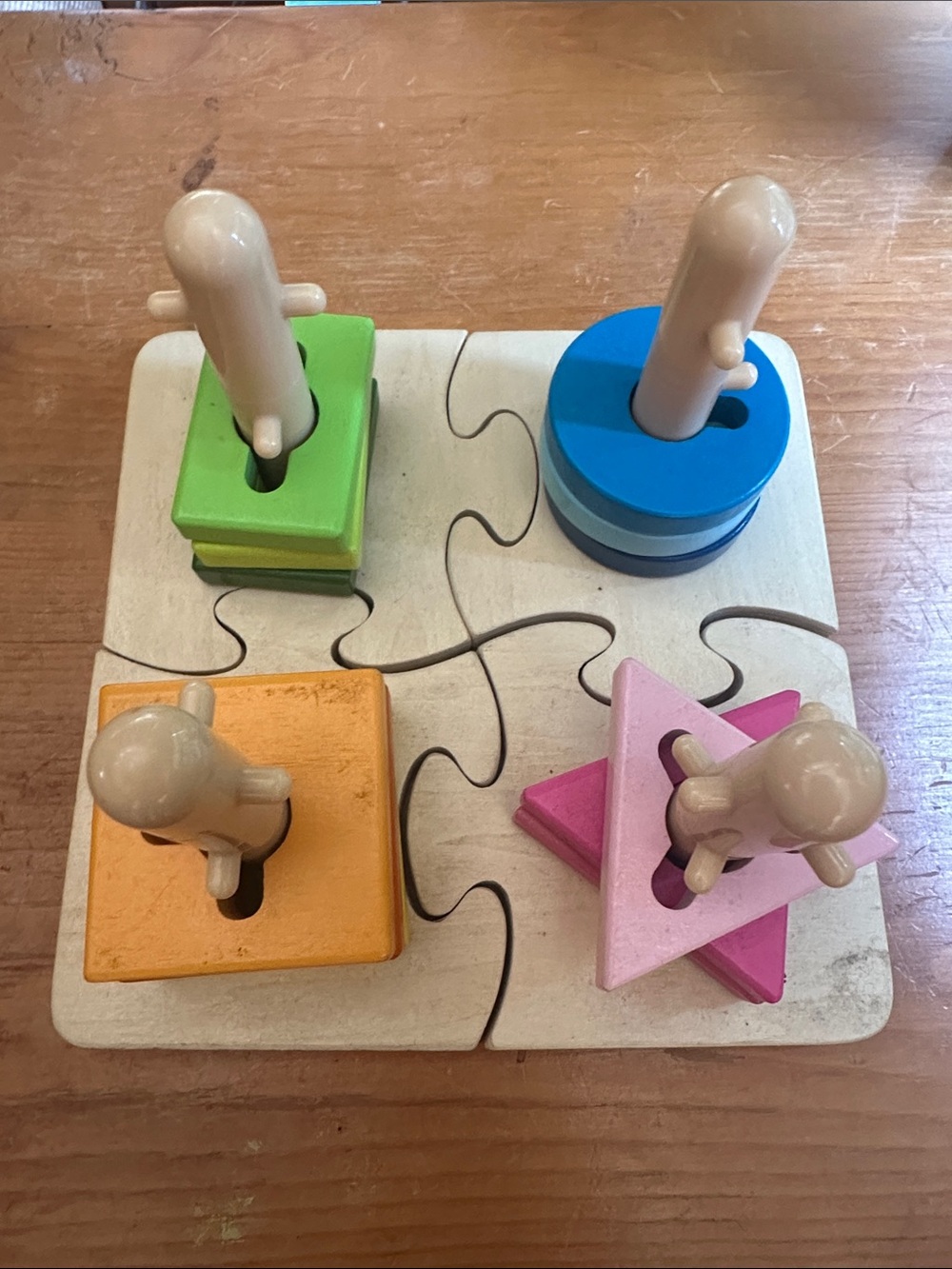Wooden Shape Stacker Puzzle Toy - HAPE